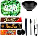 Kit Case Fumo Seda Tesoura Piteira Cuia Porta Cigarros