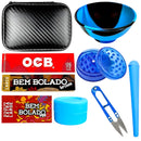 Kit Case Seda Tubete Cuia Tesoura Slick Dichavador Piteira