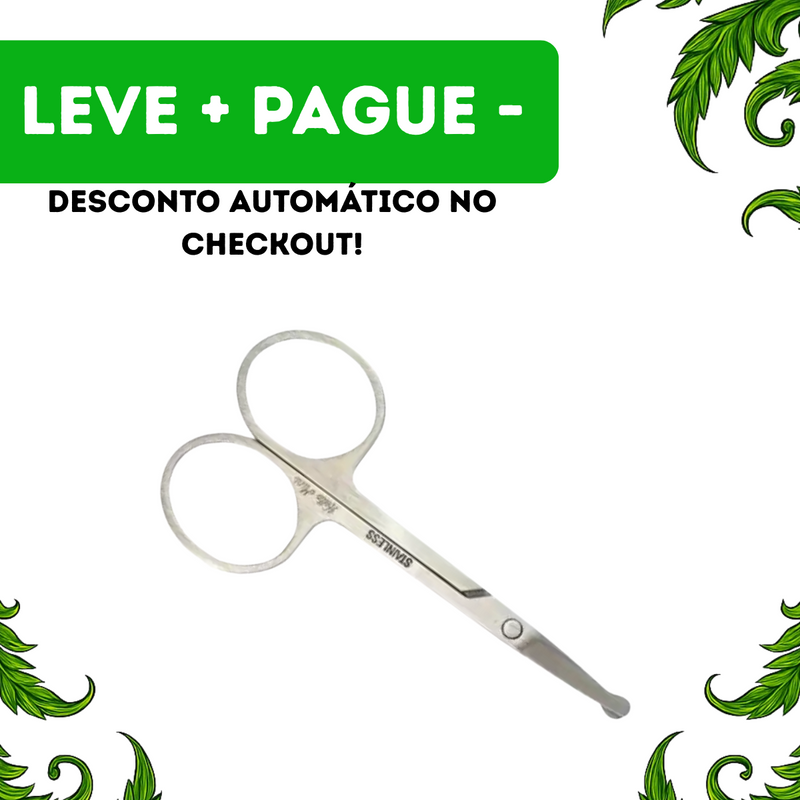 Tesoura De Aço Inox Com Ponta Arredondada Segura Resistente Portátil Multiuso Higiene Tabacaria Acessório Corte Preciso