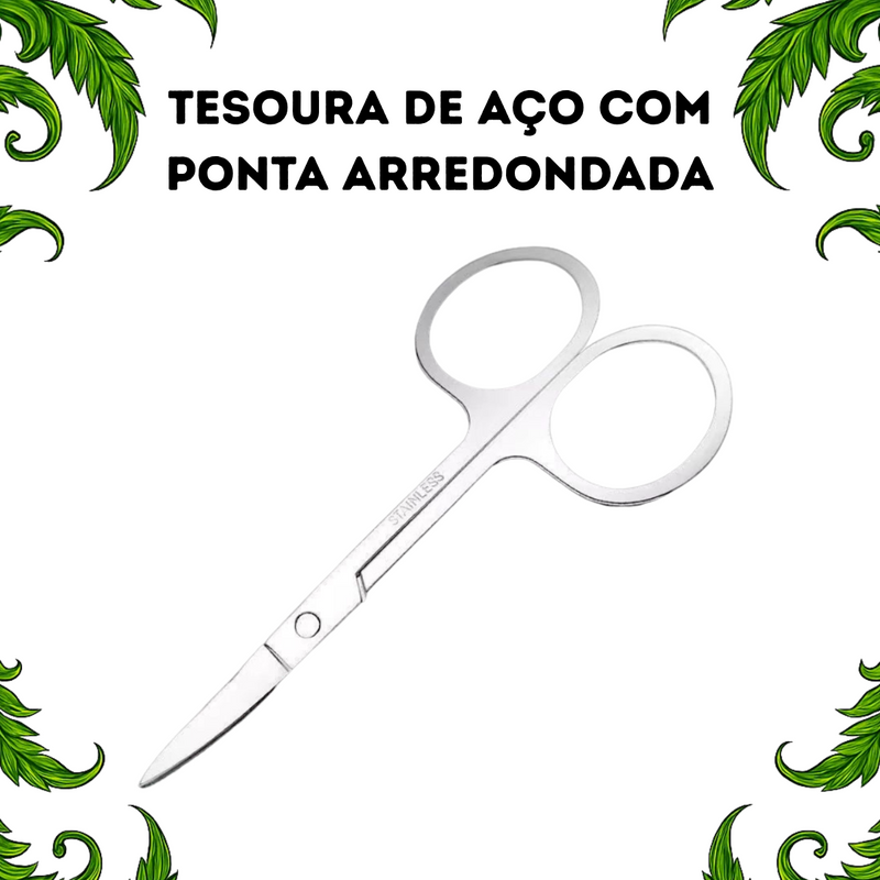 Tesoura De Aço Inox Com Ponta Arredondada Segura Resistente Portátil Multiuso Higiene Tabacaria Acessório Corte Preciso