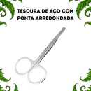 Tesoura De Aço Inox Com Ponta Arredondada Segura Resistente Portátil Multiuso Higiene Tabacaria Acessório Corte Preciso