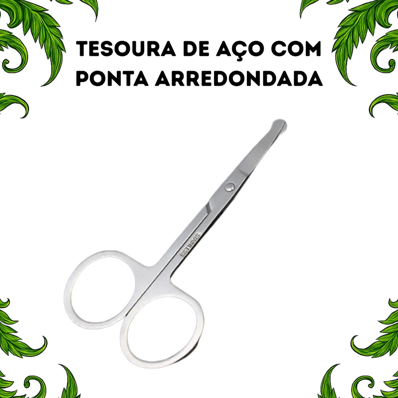 Tesoura De Aço Inox Com Ponta Arredondada Segura Resistente Portátil Multiuso Higiene Tabacaria Acessório Corte Preciso