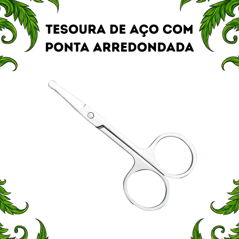 Tesoura De Aço Inox Com Ponta Arredondada Segura Resistente Portátil Multiuso Higiene Tabacaria Acessório Corte Preciso