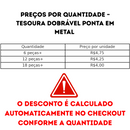 Tesoura Dobrável Portátil Com Ponta Em Metal Corte Preciso Compacta Resistente Multiuso Viagem Tabacaria Acessório