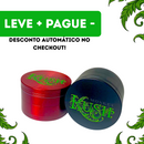 Dichavador De Metal 4 Partes Com Tela E Logo Monkey Kush + Espátula Inclusa Resistência Corte Preciso Tabacaria Headshop