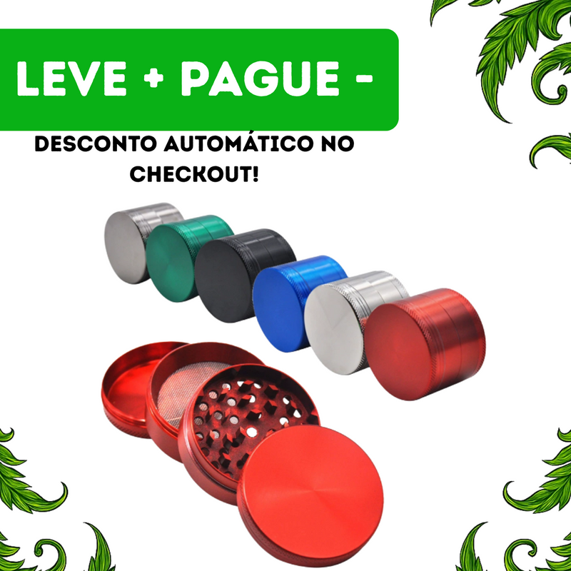 Dichavador De Metal 60mm 4 Partes Preto Sem Logo Com Tela Peneira + Pá Kief Acessório Resistente Tabacaria Headshop
