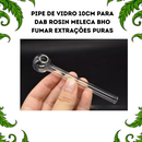 Pipe de Vidro 10cm para Dab Rosin BHO Óleos e Extrações Puras Fumador Headshop