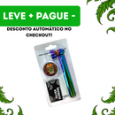 Kit Pipe de Metal Colorido + Dichavador 2 Partes Caveira + Tela