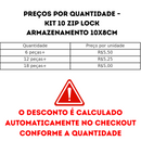 Kit 10 Sacos Zip Lock 10x8cm Coloridos para Armazenamento