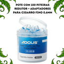 Pote com 100 Piteiras Redutor + Adaptadores para Cigarro Fino 0,6mm