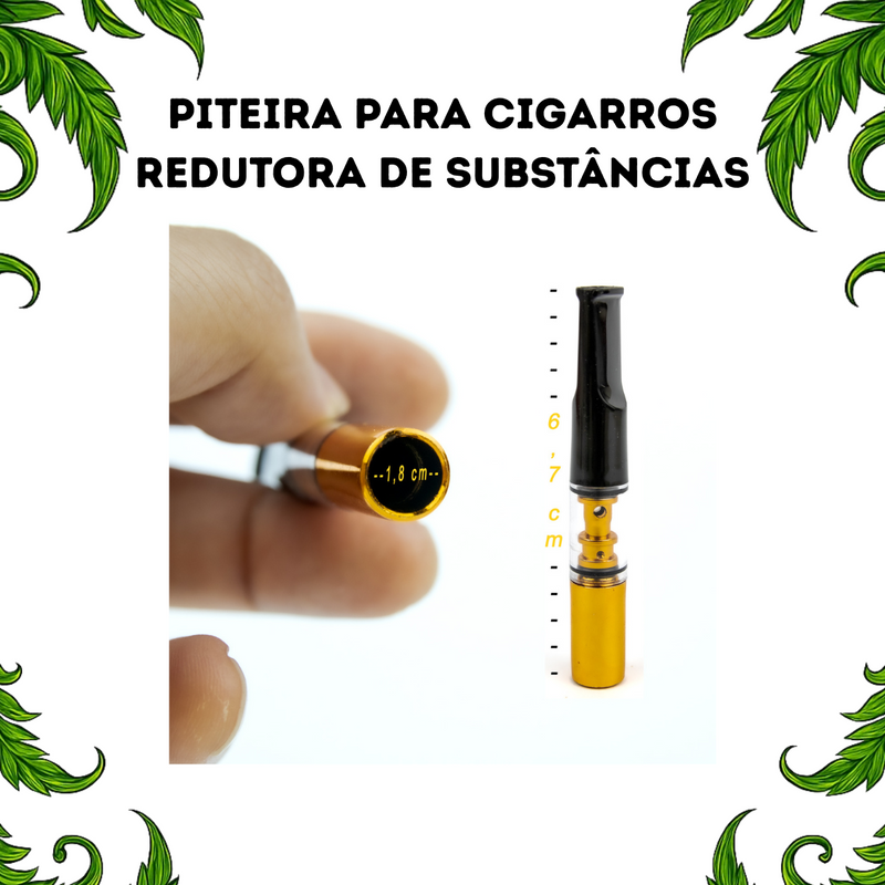 Piteira Para Cigarros Redutora De Substâncias Filtro Reutilizável Portátil Tabacaria Headshop Acessório Fumar