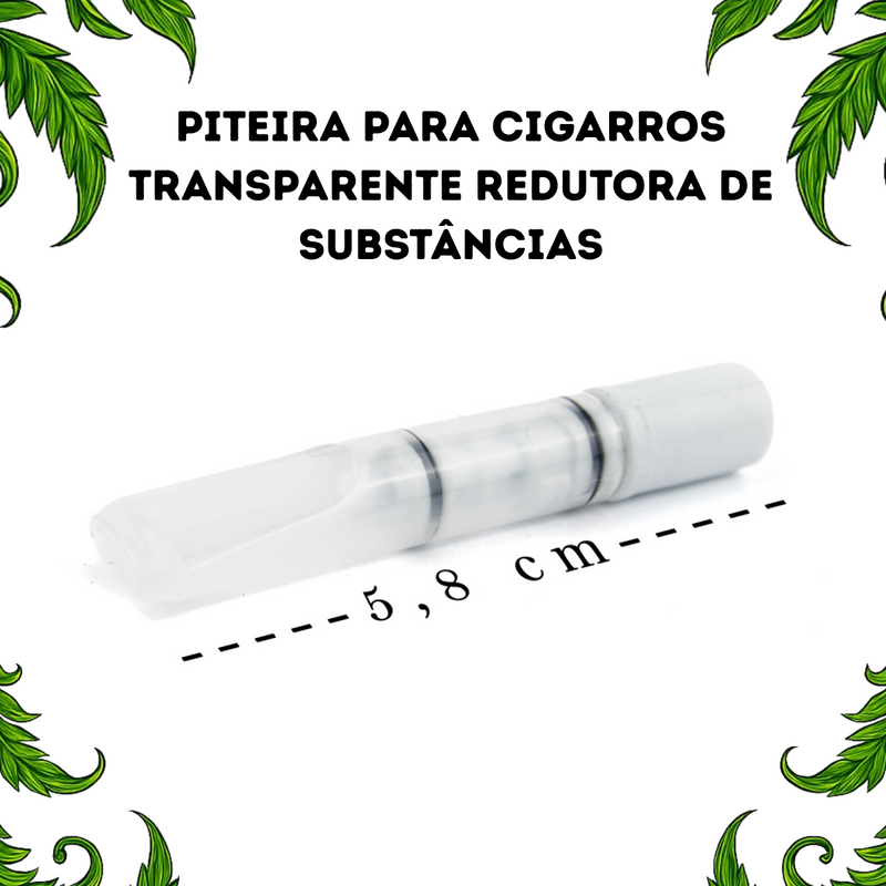 Piteira Para Cigarros Transparente Redutora De Substâncias Filtro Portátil Tabacaria Headshop Fumar Saúde Reutilizável