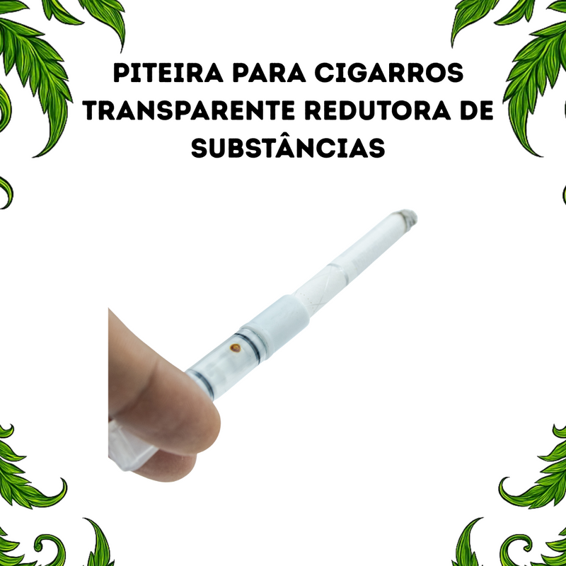 Piteira Para Cigarros Transparente Redutora De Substâncias Filtro Portátil Tabacaria Headshop Fumar Saúde Reutilizável