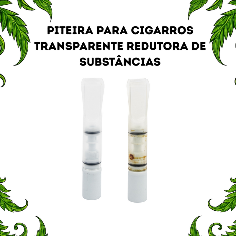 Piteira Para Cigarros Transparente Redutora De Substâncias Filtro Portátil Tabacaria Headshop Fumar Saúde Reutilizável
