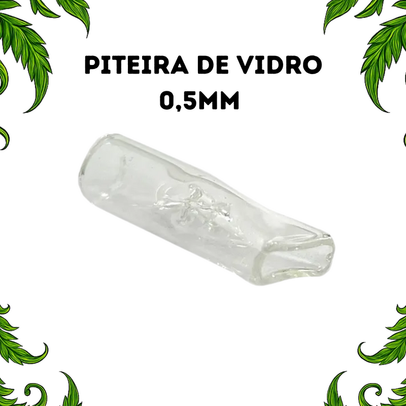 Piteira De Vidro 0,5mm Reutilizável Transparente Resistente Higiene Conforto Tabacaria Headshop Acessório Cigarro Fumar