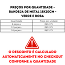 Bandeja De Metal Tabacaria 18x10cm Modelo 420 Verde E Rosa Resistente Portátil Headshop Acessório Para Fumar Seda Dichavador