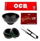 Kit Fumo Seda Ocb Piteira Sadhu Slick Tesoura Cuia Silicone