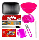 Kit Case Dichavador Slick Cuia Seda De Vidro Tesoura Piteira