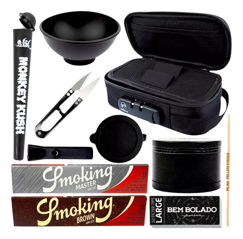 Kit Case Anti Furto Senha Dichavador Slick Porta Cigarros