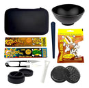 Kit Estojo Seda Piteira De Vidro Tesoura Slick Filtro Cuia