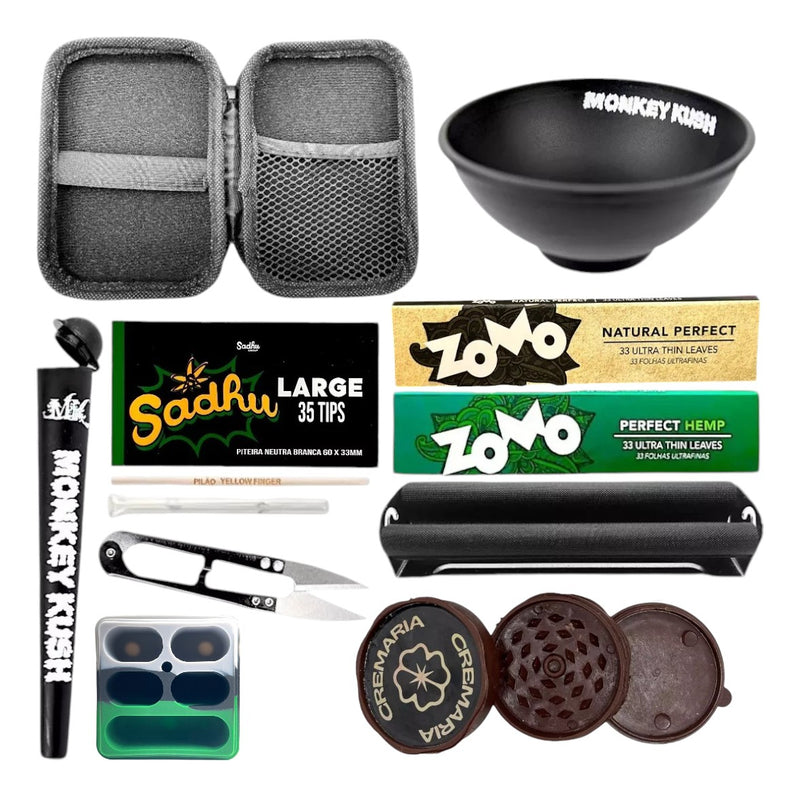 Kit Case Fumo Bolador Dichavador Piteira Slick Cuia Mocó