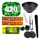 Kit Fumo Bandeja Piteira Seda Tubete Tesoura Cuia Dichavador