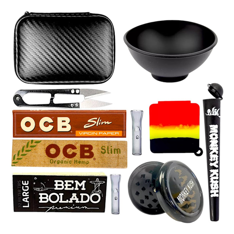 Kit Case Dichavador Seda Porta Mocó Cuia Slick Tesoura