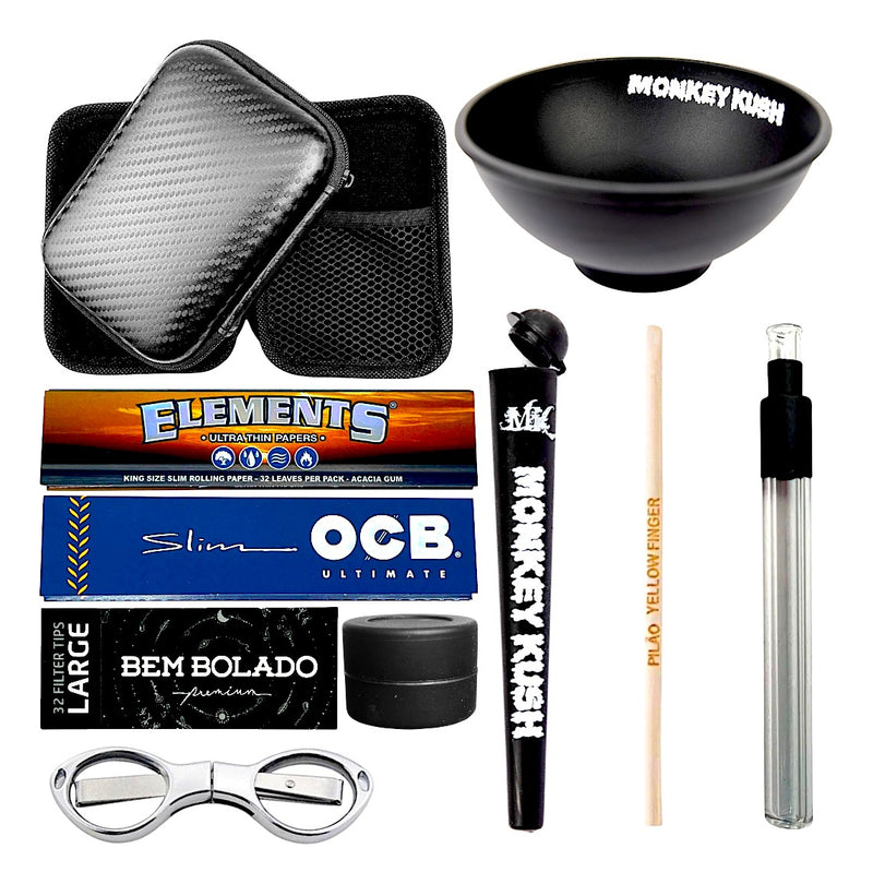 Kit Fumo Seda De Vidro Piteira Cuia Slick Silicone Tubo Mocó