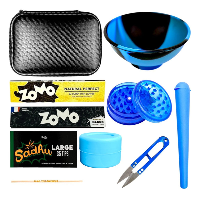 Kit Case Seda Zomo Piteira Slick Tubete Tesoura Dichavador