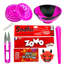 Kit Fumo Slick Tesoura Seda Piteira Tubete Dichavador Cuia