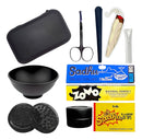 Kit Fumo Dichavador Case Grande Tesoura Cuia Piteira Adesivo