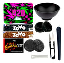 Kit Fumo Bandeja Seda Slick Dichavador Tesoura Cuia Piteira