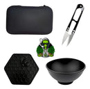 Kit Fumo Case Slick Silicone Cuia Tesoura Adesivo De Brinde