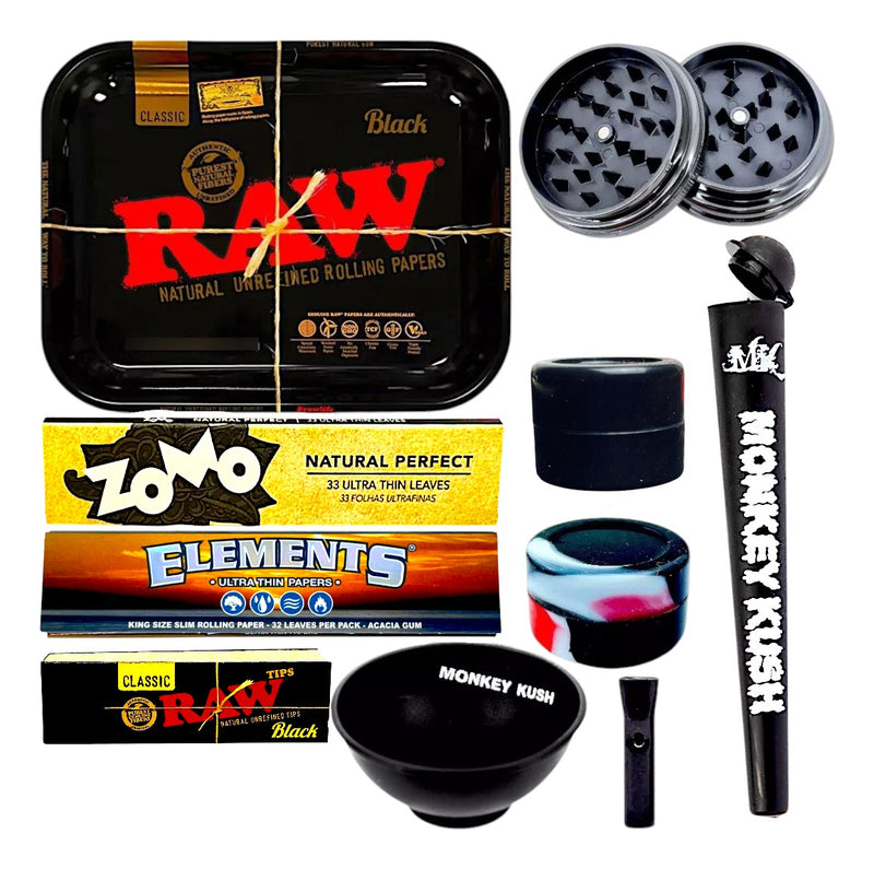 Kit Bandeja Fumar Dichavador Cuia Seda Piteira Slick Mocó