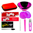 Kit Case Cuia Seda De Vidro Dichavador Tubete Mocó Tesoura