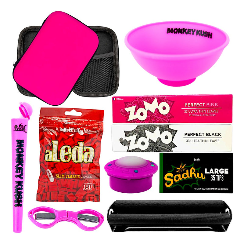 Kit Fumo Case Seda Piteira Bolador Filtro Cuia Slick Mocó