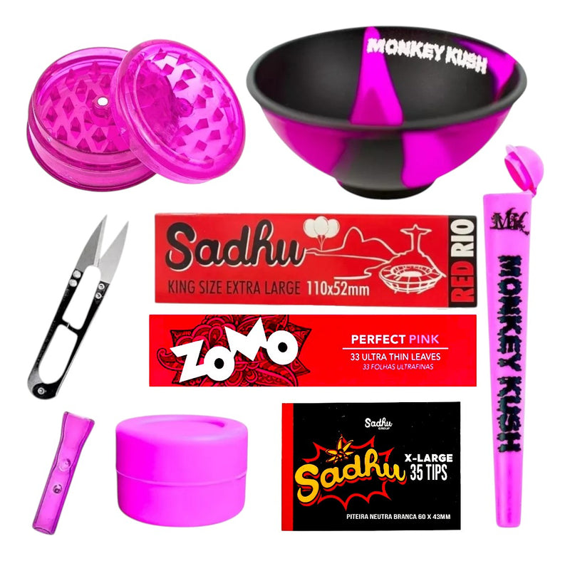 Kit Fumo Slick Cuia Seda Piteira Mocó Dichavador Tabacaria
