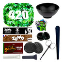 Kit Fumo Bandeja Dichavador Seda Piteira Cuia Tesoura Brinde