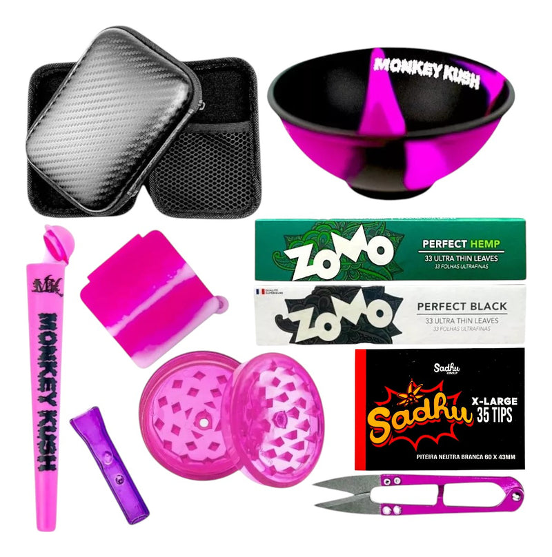 Kit Case Slick Seda Zomo Piteira Vidro Tesoura Tubete Cuia