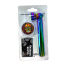 Cachimbo Fumo Metal Pipe Arco-íris C/ Dichavador + Tela