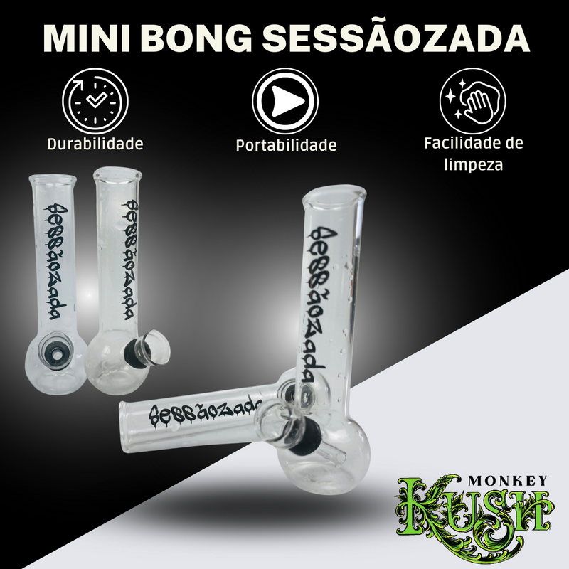 Kit Fumo Sedas Slick Vidro Tubete Mini Bong Bolador Pilão