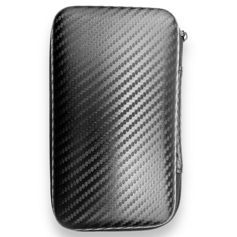 Case Estojo Bag Carbono 16cm Couro Sintético Guardar Acessórios