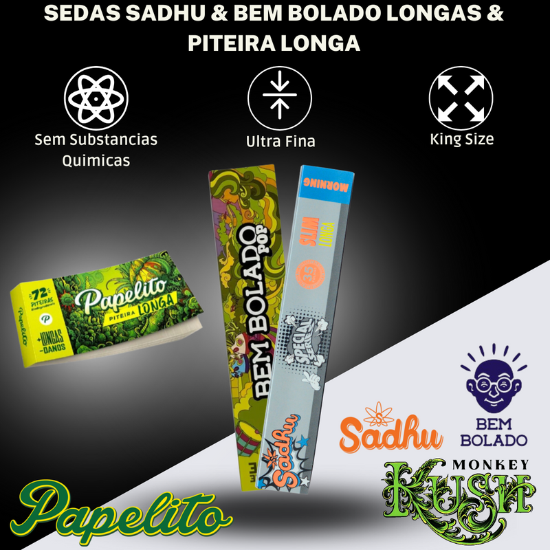 Kit Bandeja Seda Piteira Dichavador Tubete Tesoura Cuia
