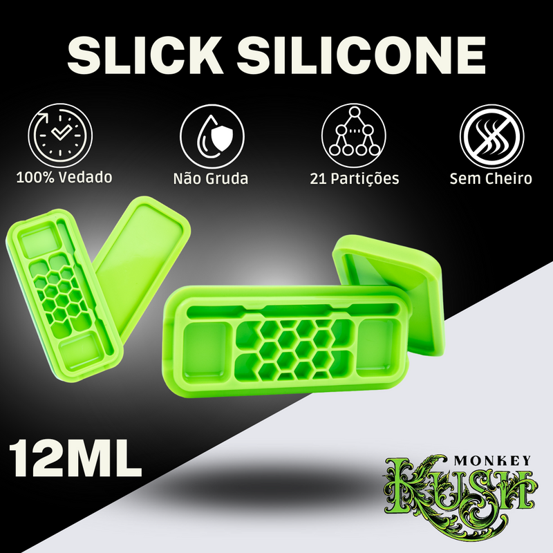 Kit Fumo Dichavador Slick Porta Cigarros Tesoura Seda Raw