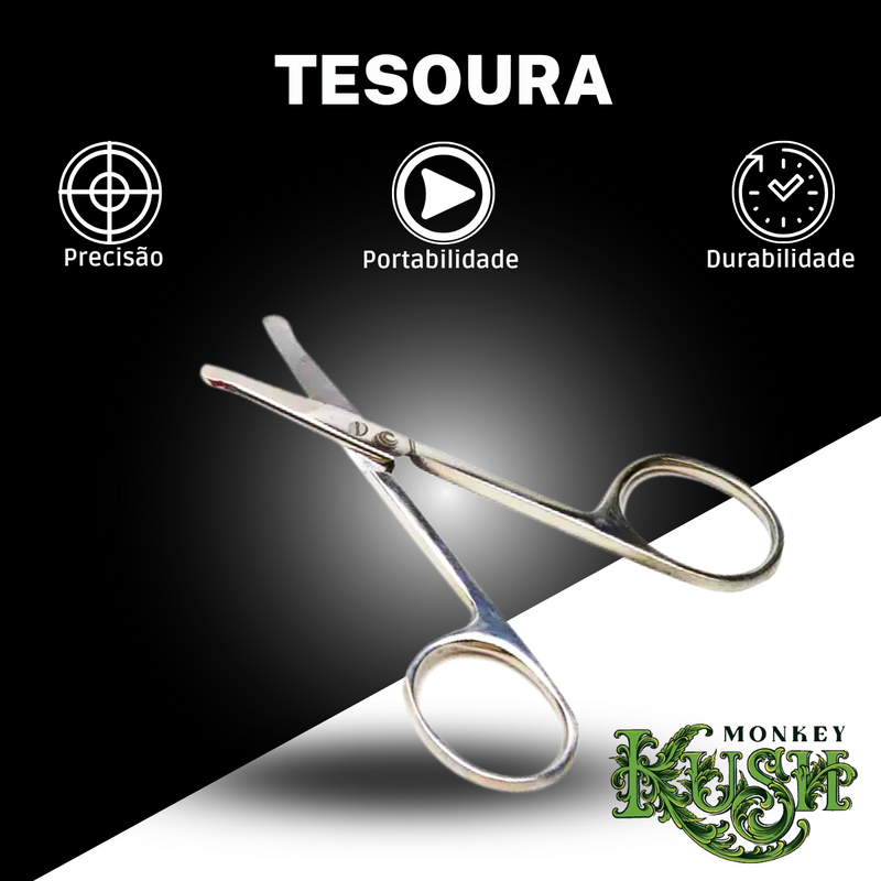 Kit Fumo Filtro Cuia Seda Slick Piteira De Vidro Tesoura