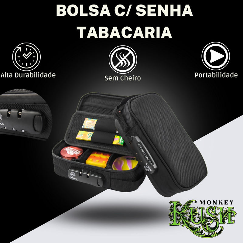Kit Case Anti Furto Senha Dichavador Slick Porta Cigarros