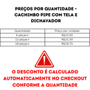 Kit Pipe de Metal Colorido + Dichavador 2 Partes Caveira + Tela